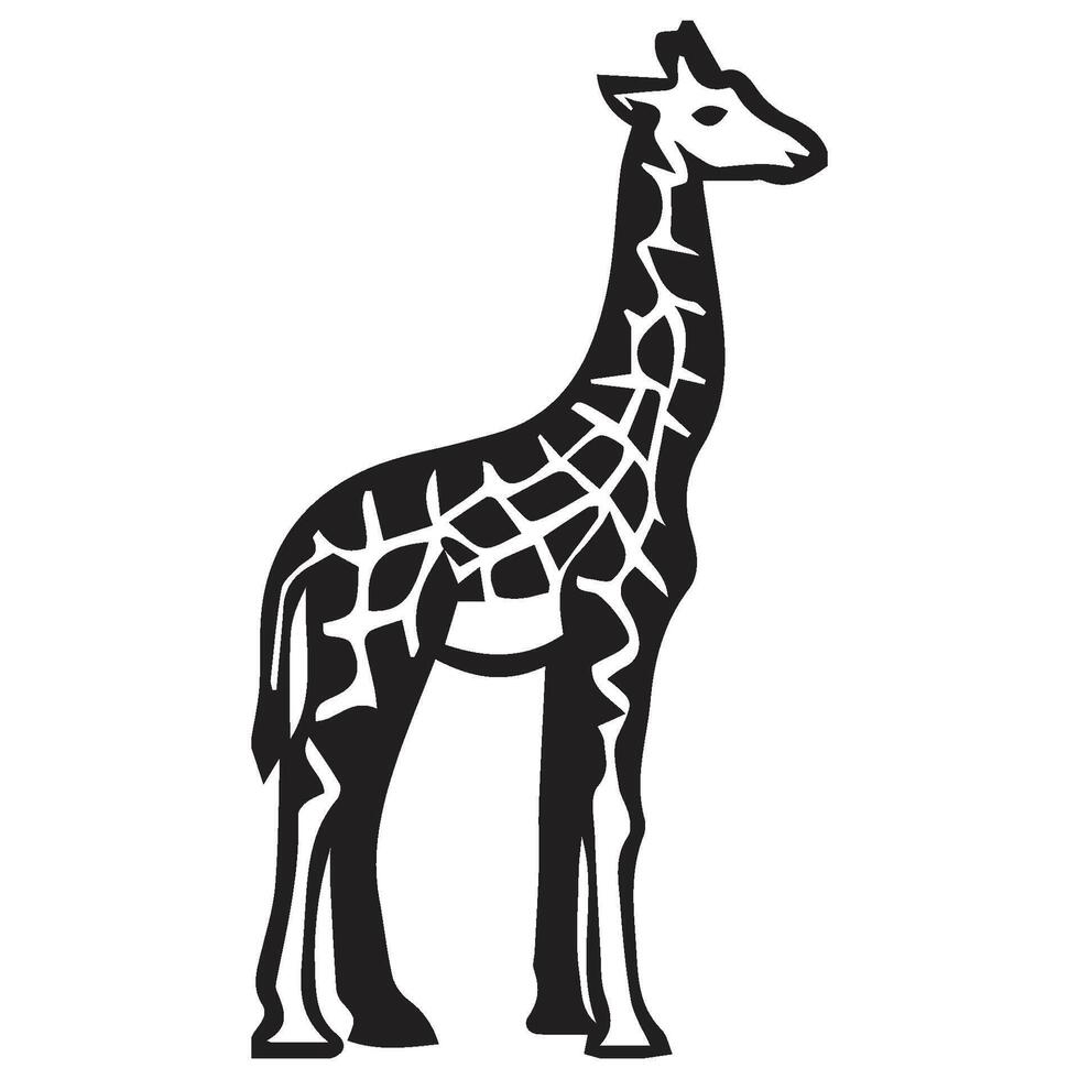 Giraffe silhouette editable illustration 46345016 Vector Art at Vecteezy