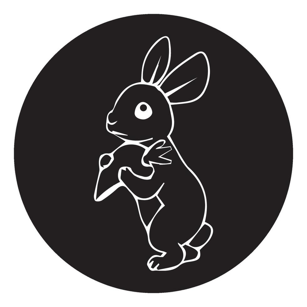 rabbit icon vectors illustration symbol design