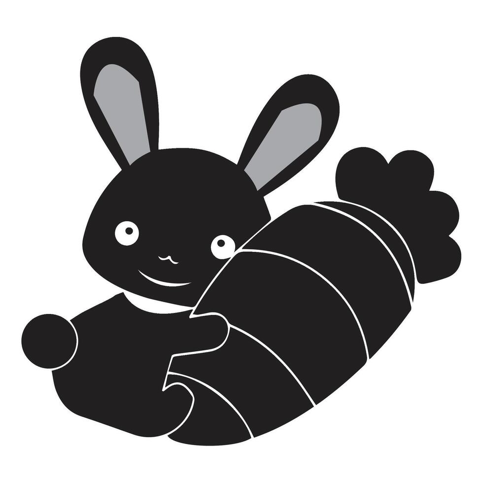 rabbit icon vectors illustration symbol design