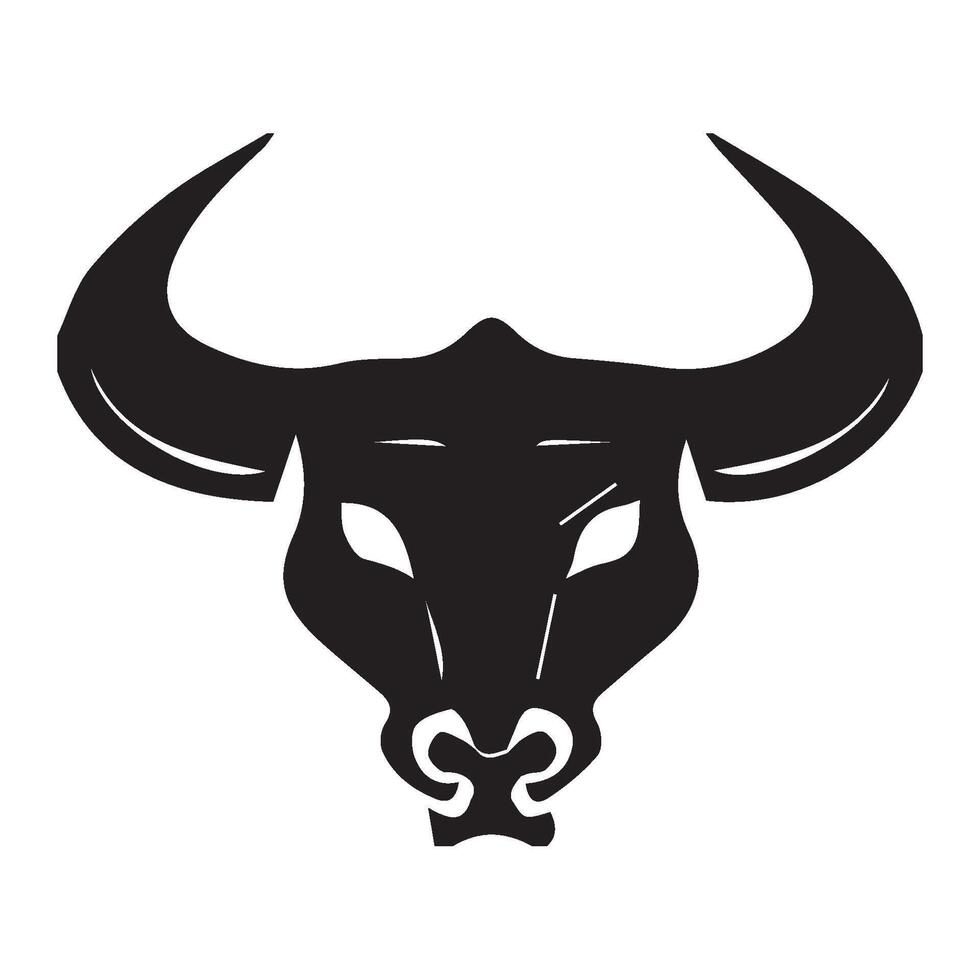 Strong bull icon isolated on white background. vector