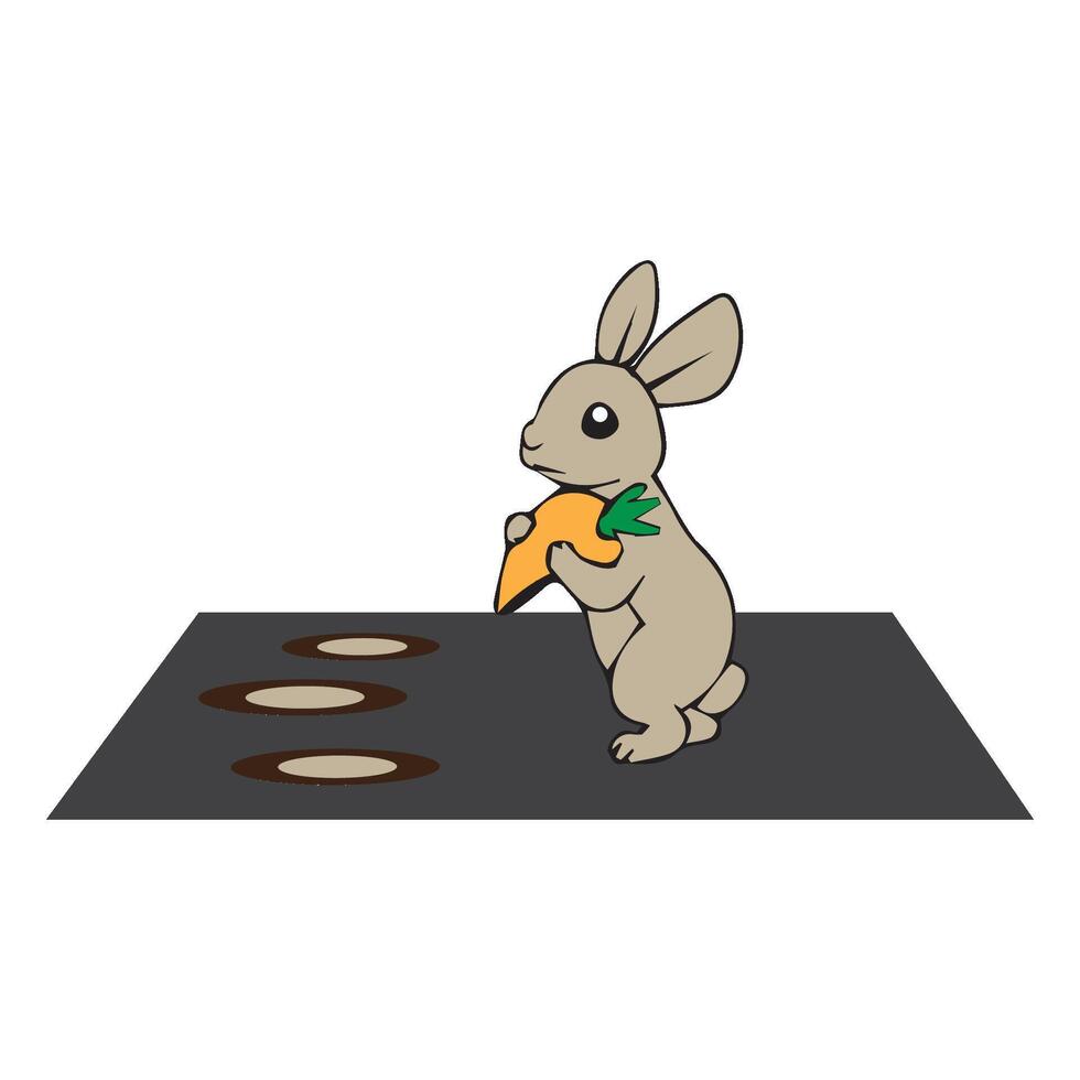 rabbit icon vectors illustration symbol design