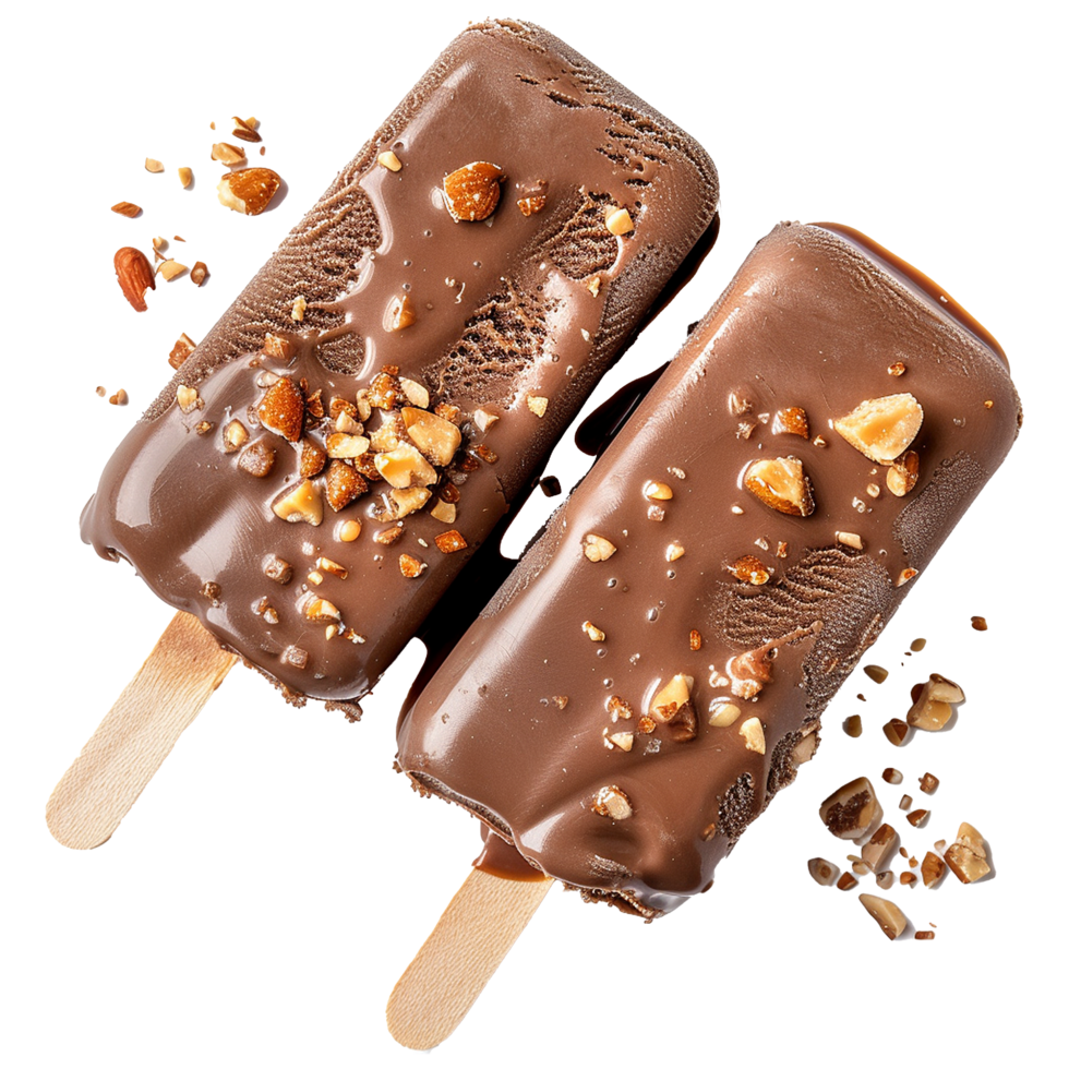 Chocolate ice cream on transparent background png