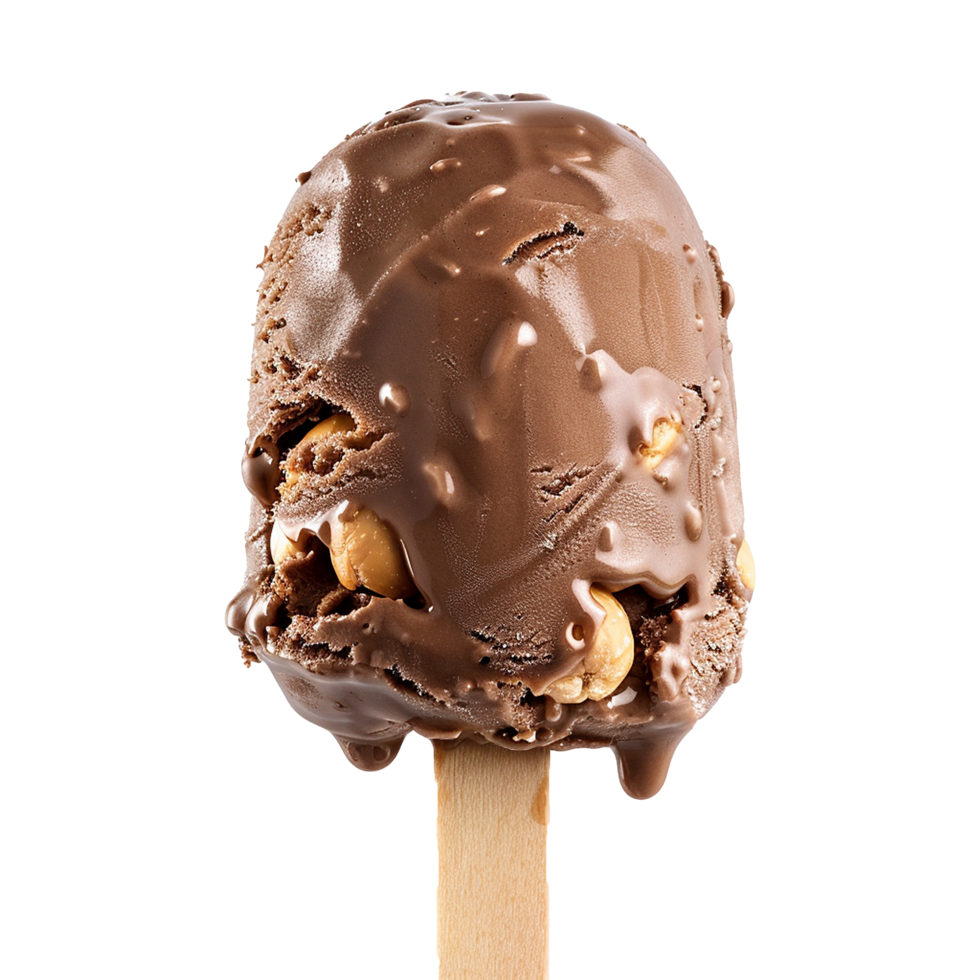 Chocolate ice cream on transparent background png