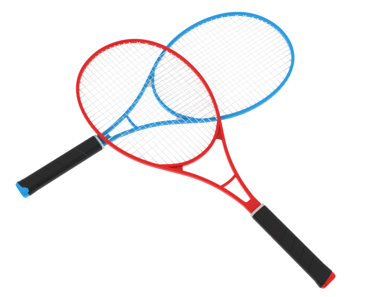 Racket isolated on background. 3d rendering - illustration png