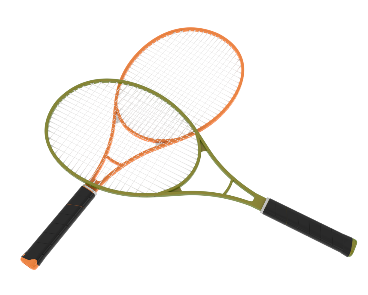 Racket isolated on background. 3d rendering - illustration png