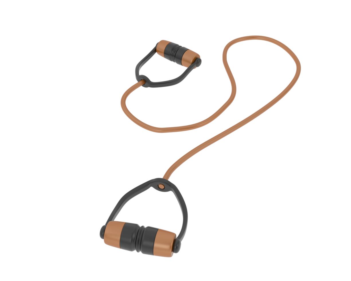 Elastic rope isolated on background. 3d rendering - illustration png