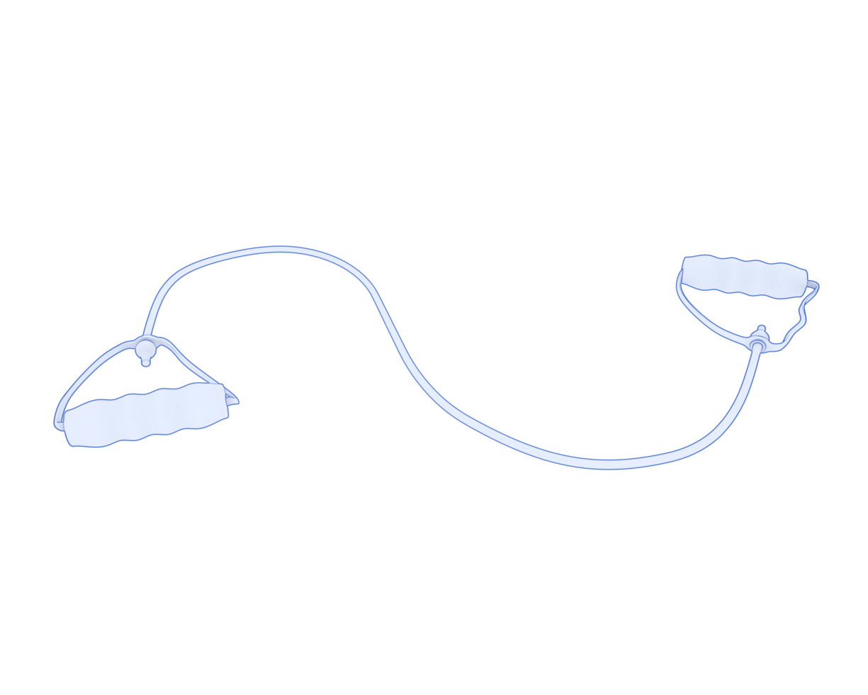 Elastic rope isolated on background. 3d rendering - illustration png