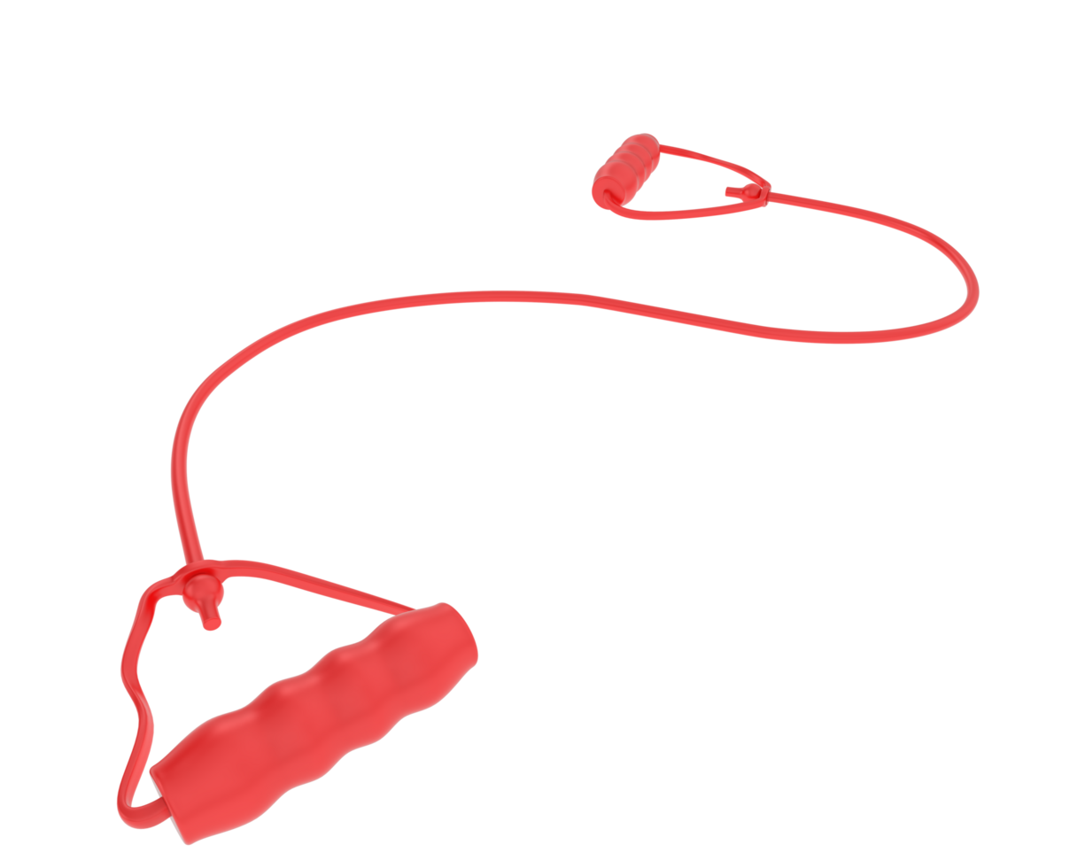 Elastic rope isolated on background. 3d rendering - illustration png