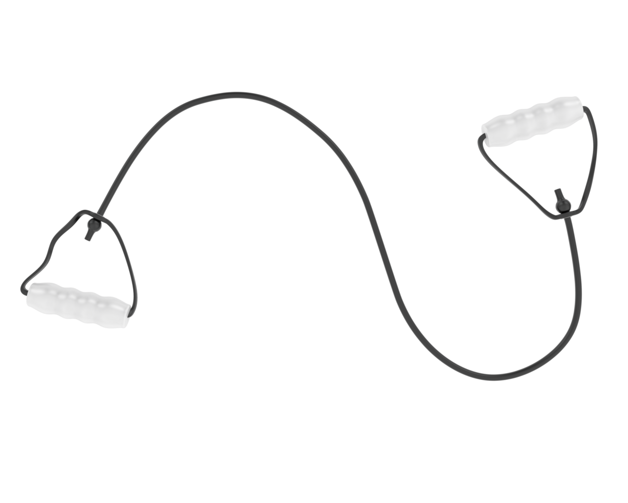 Elastic rope isolated on background. 3d rendering - illustration png
