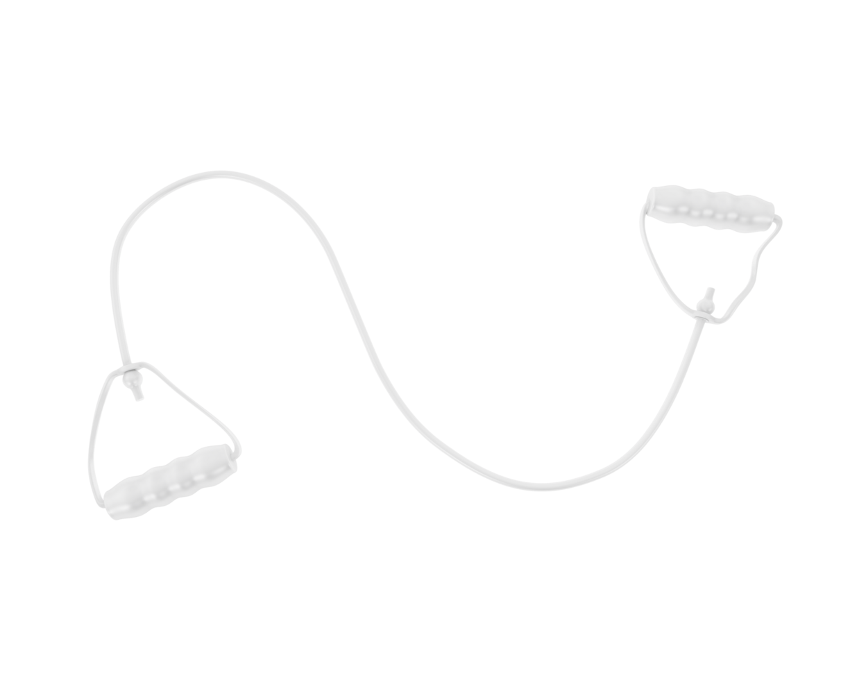 Elastic rope isolated on background. 3d rendering - illustration png