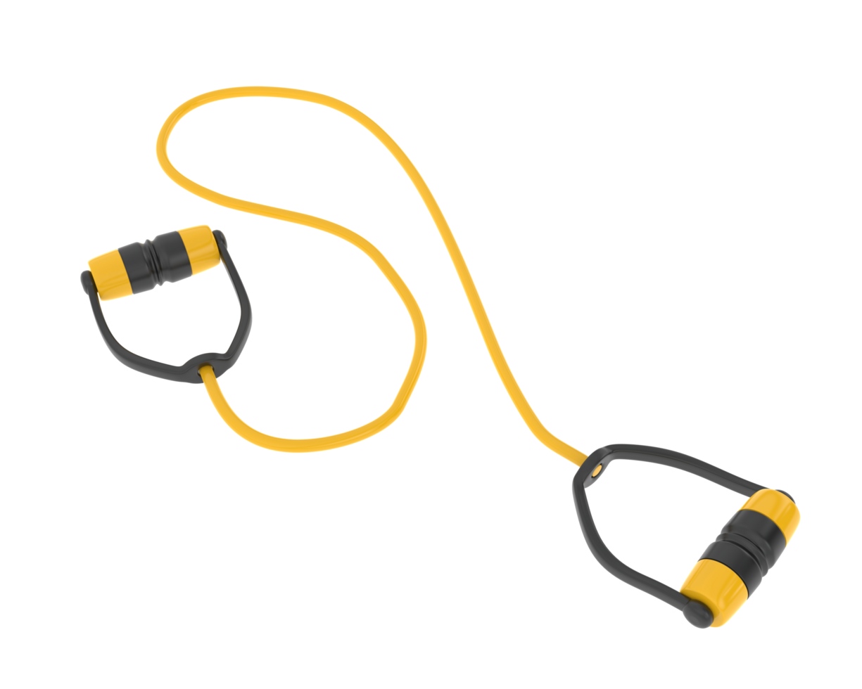 Elastic rope isolated on background. 3d rendering - illustration png