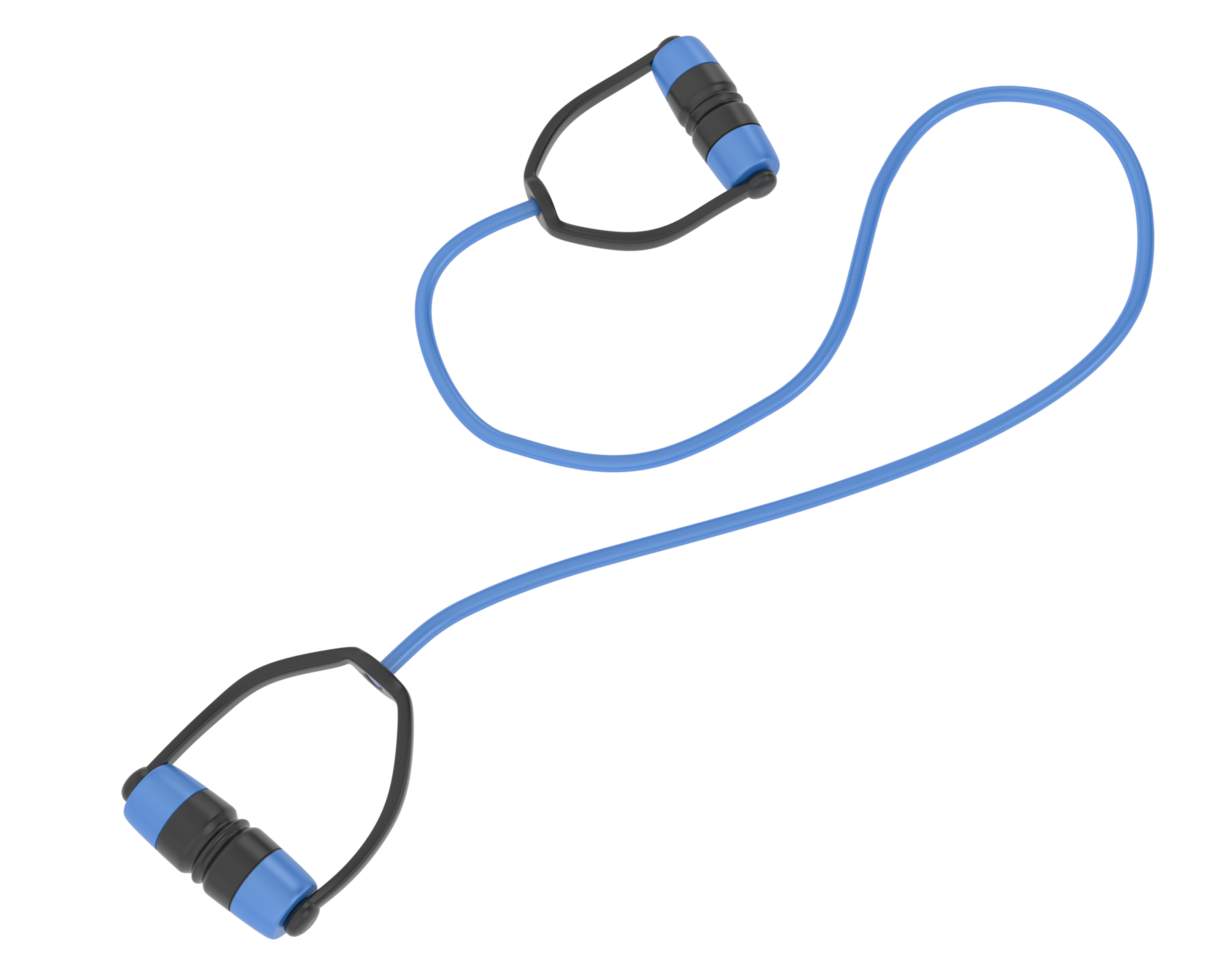 Elastic rope isolated on background. 3d rendering - illustration png