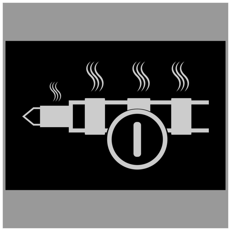plastic injection machine heater icon vectors illustration symbol design