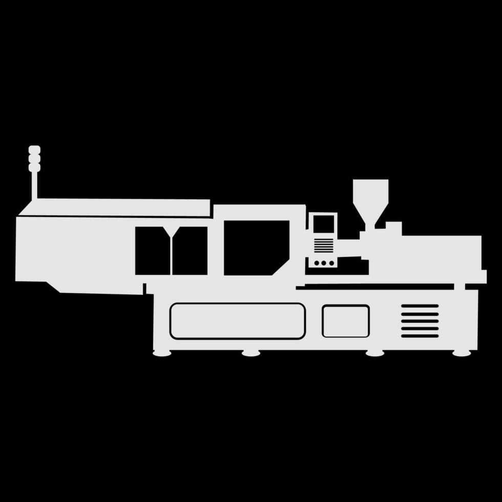 plastic injection molding machine icon illustration symbol design vector