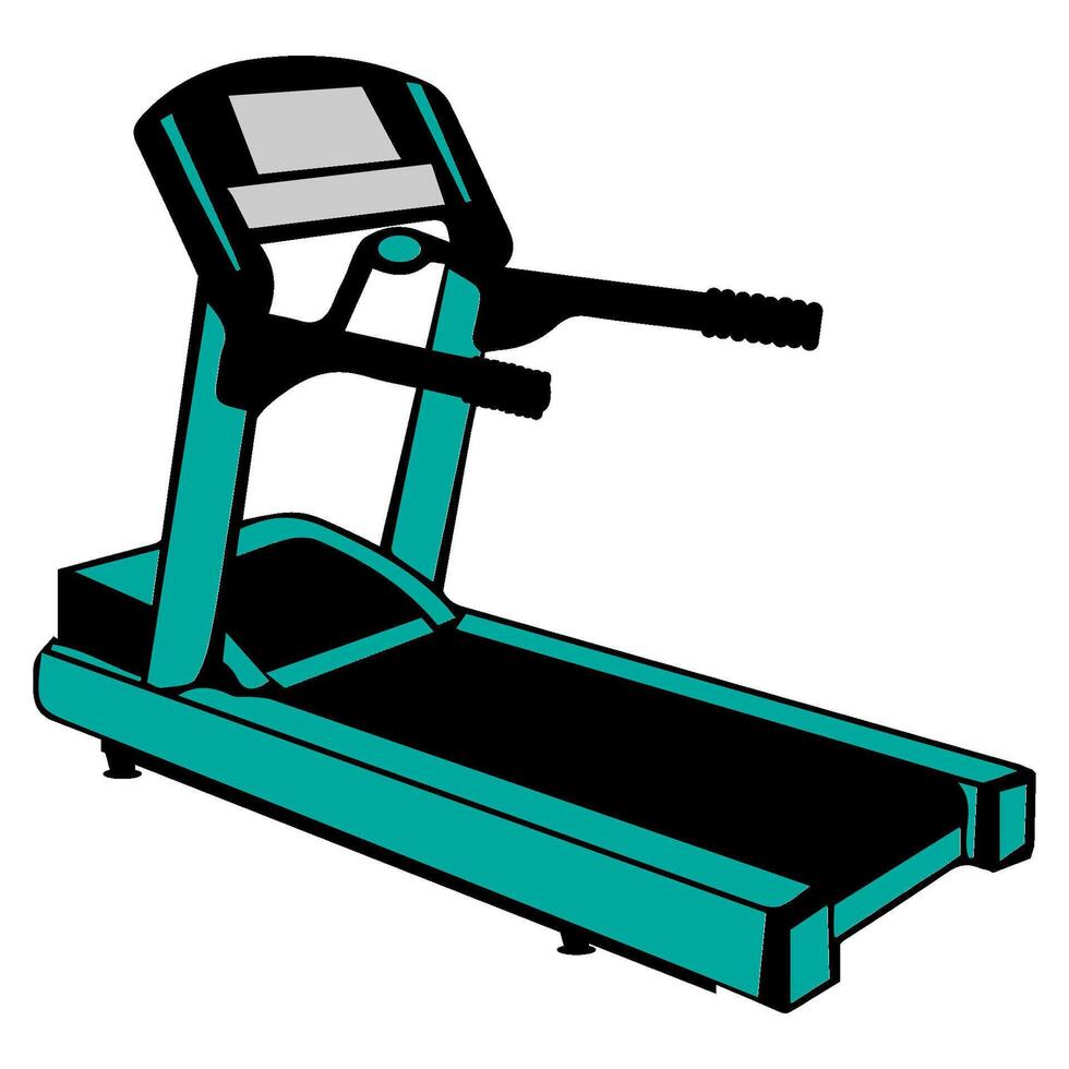 ELECTRIC WALKING TREADMILL ICON ILLUSTRATIOM SYMBOL DESIGN vector