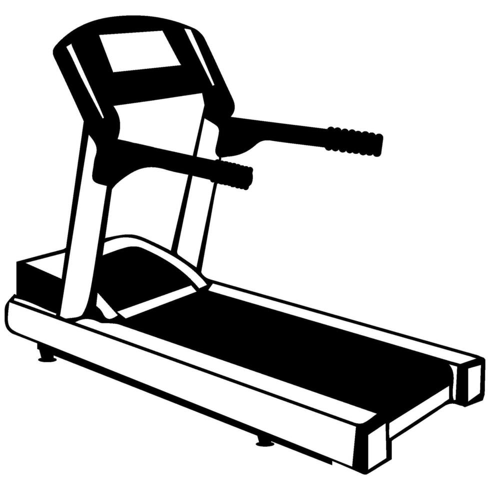 ELECTRIC WALKING TREADMILL ICON ILLUSTRATIOM SYMBOL DESIGN vector