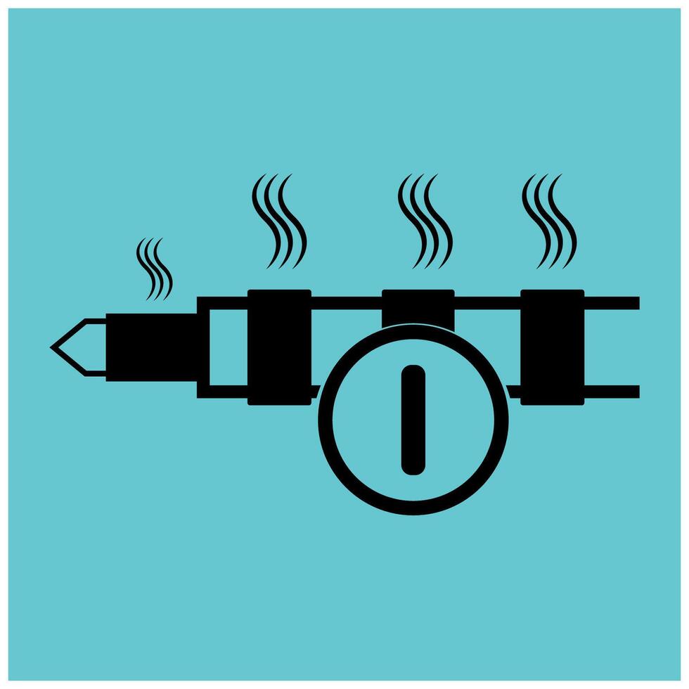 plastic injection machine heater icon vectors illustration symbol design