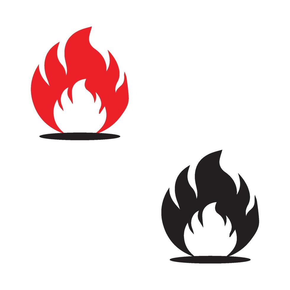 Fire sign. Fire flame icon isolated on white background. illustration vector
