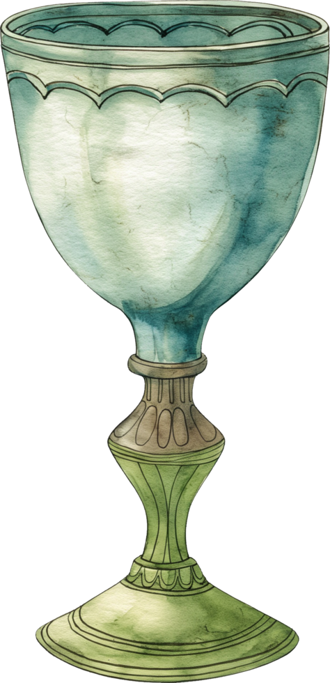 A green and blue cup png