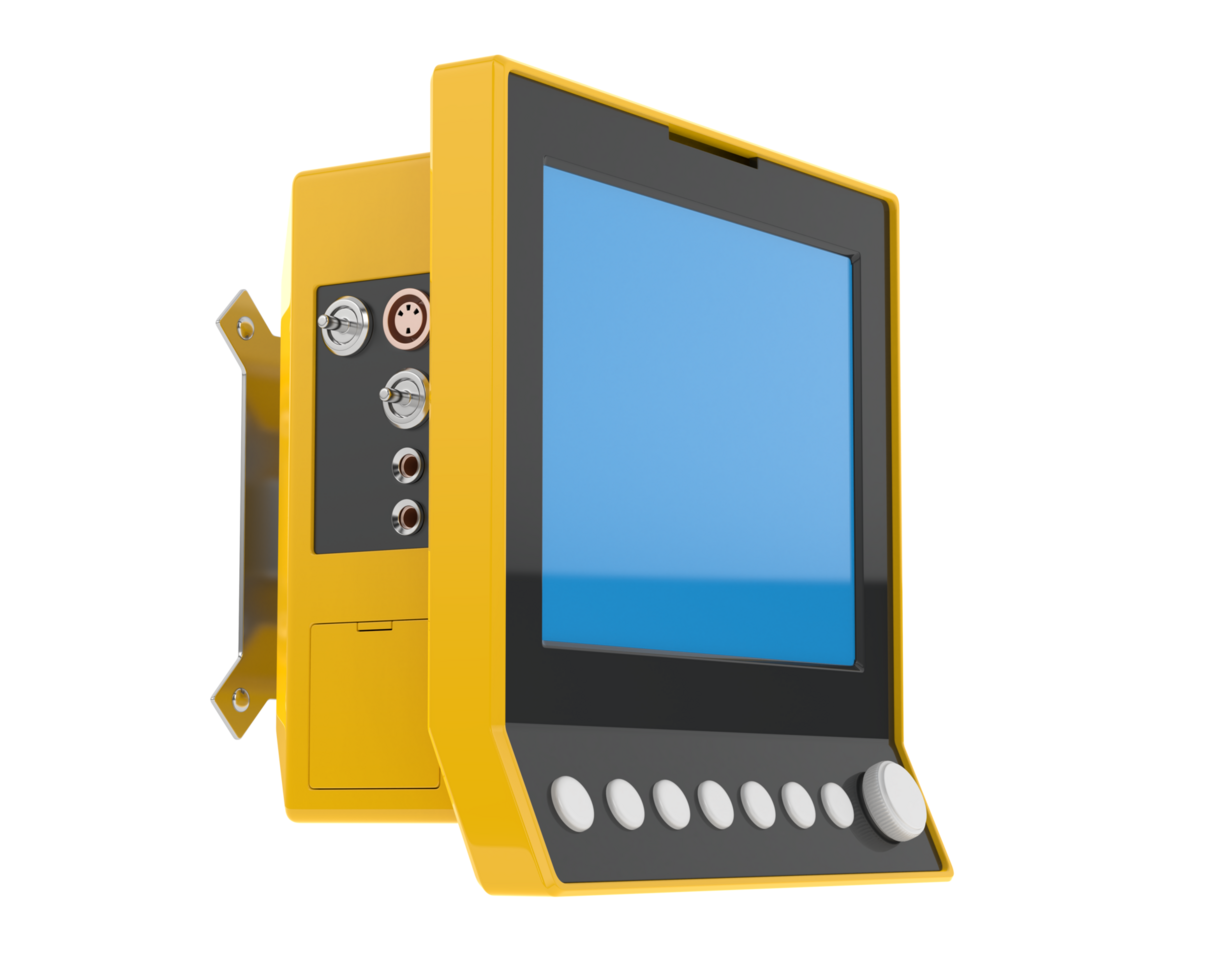 ECG monitor isolated on background. 3d rendering - illustration png