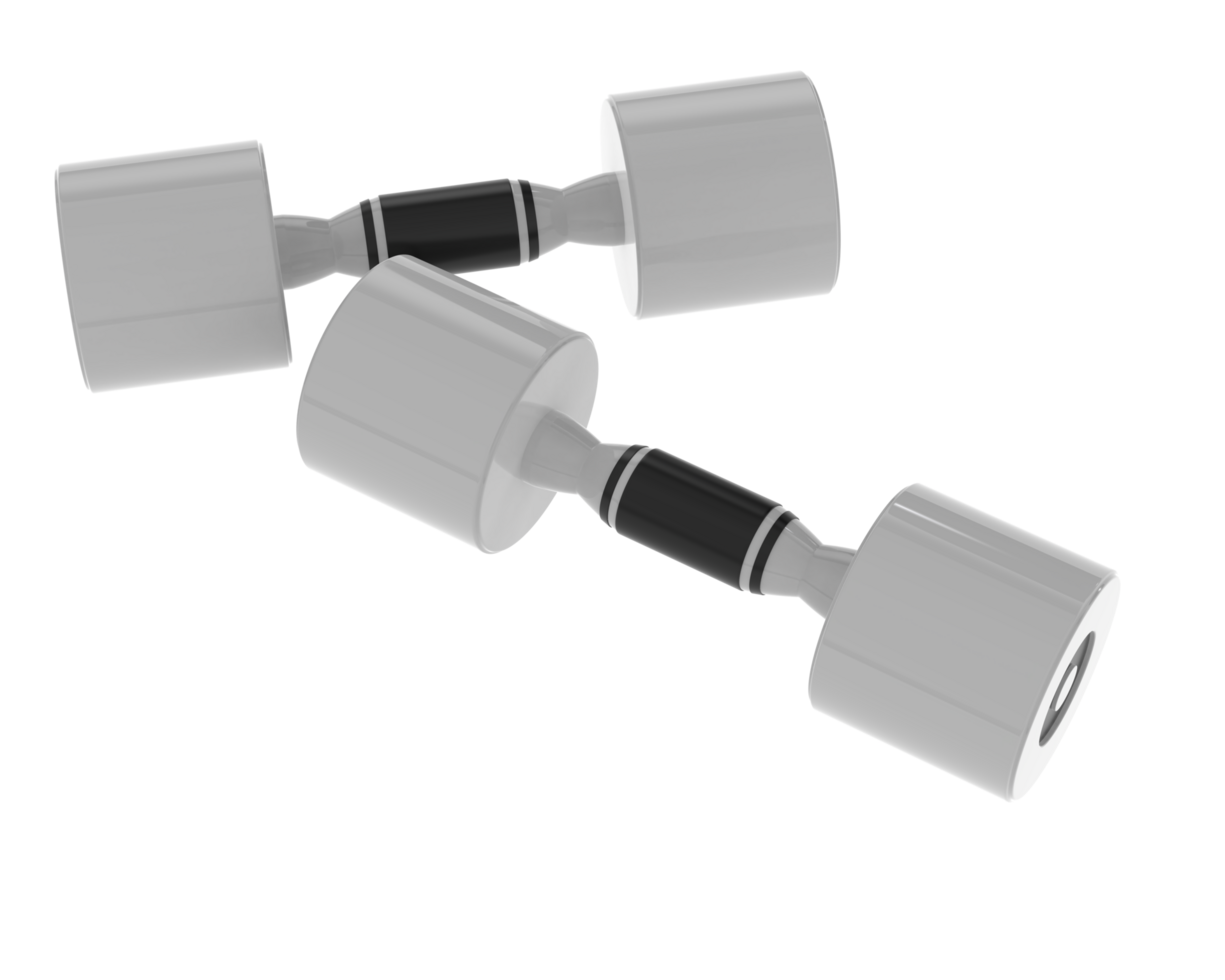 Dumbbell isolated on background. 3d rendering - illustration png