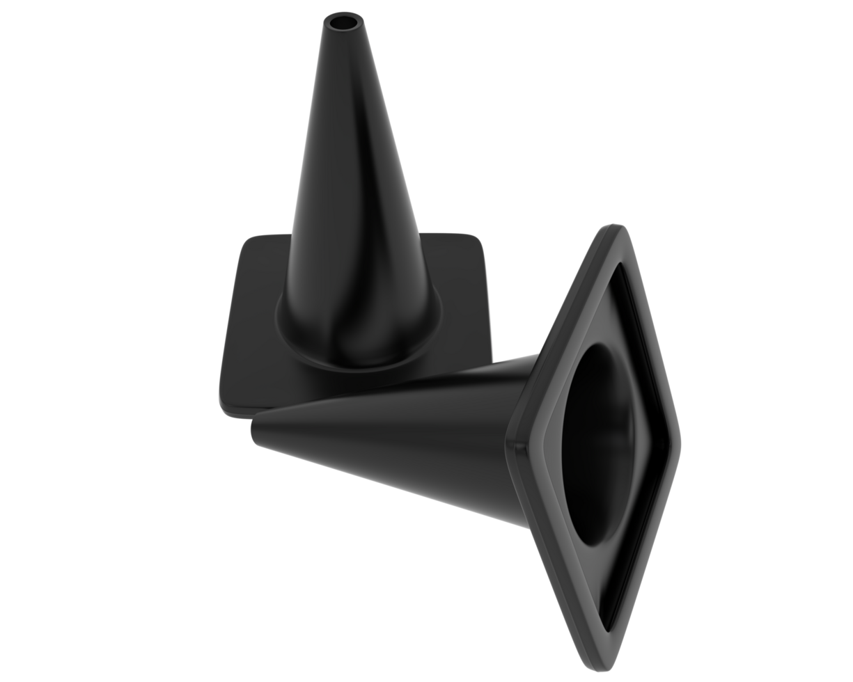 Traffic cone isolated on background. 3d rendering - illustration png