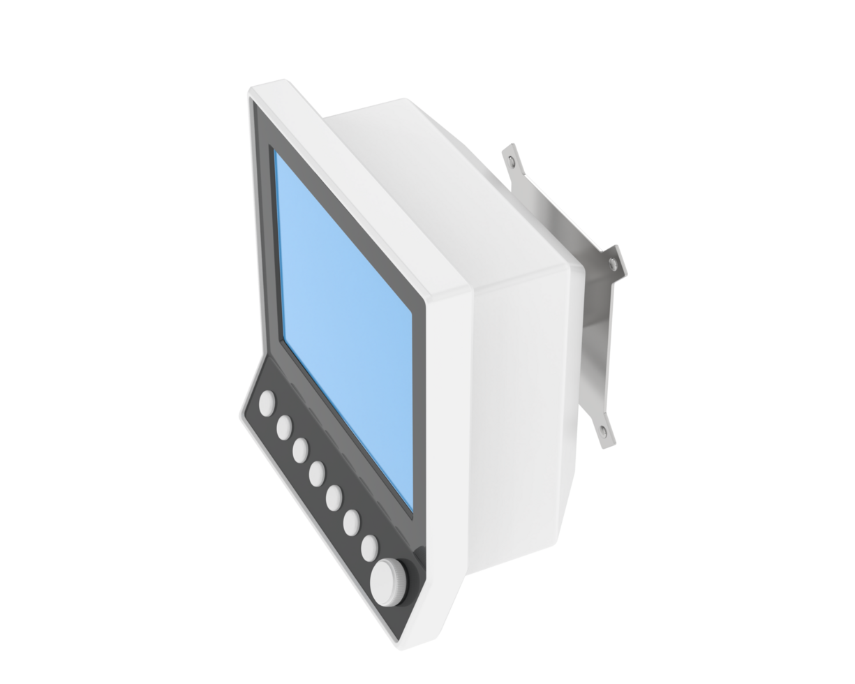 ECG monitor isolated on background. 3d rendering - illustration png