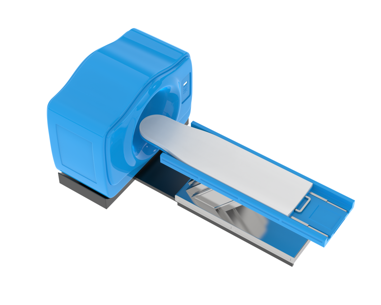 MRI scanner isolated on background. 3d rendering - illustration png