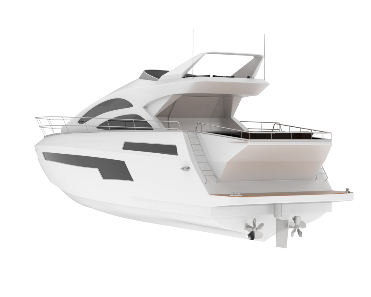 Super yacht isolated on background. 3d rendering - illustration png