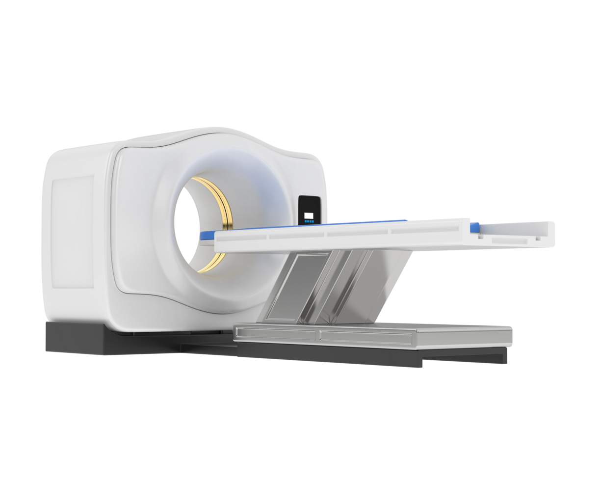 MRI scanner isolated on background. 3d rendering - illustration png