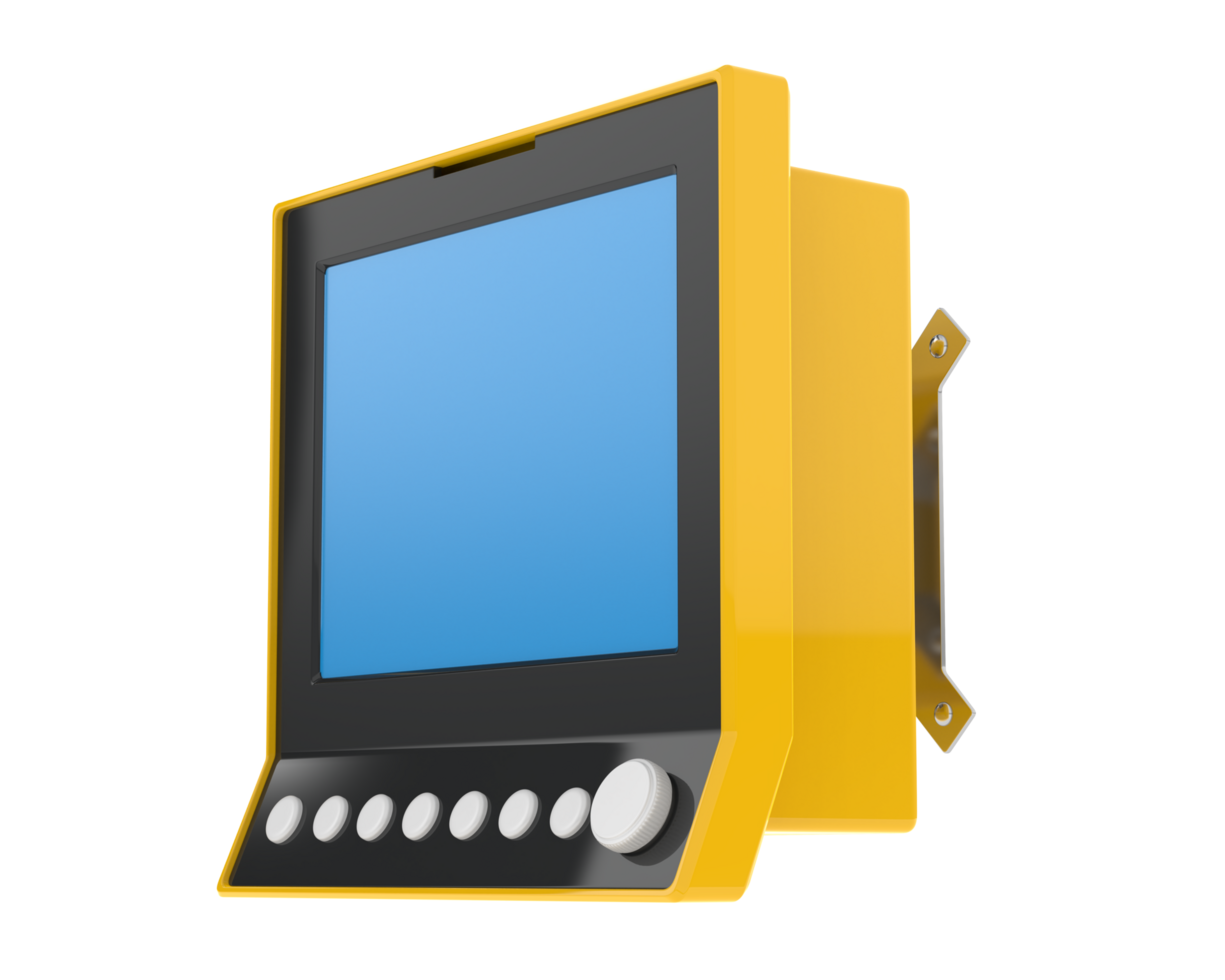 ECG monitor isolated on background. 3d rendering - illustration png