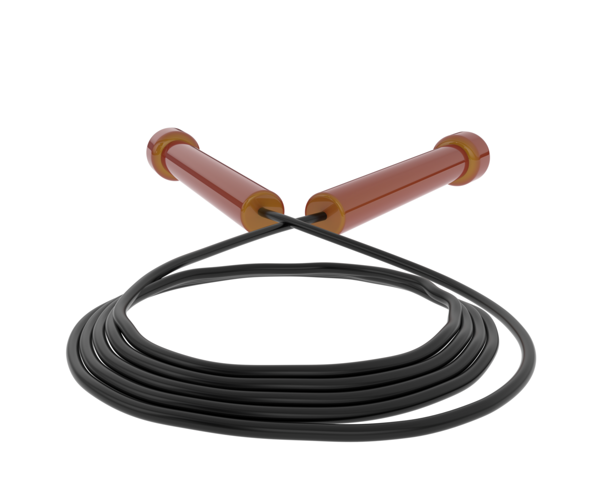 Jump rope isolated on background. 3d rendering - illustration png