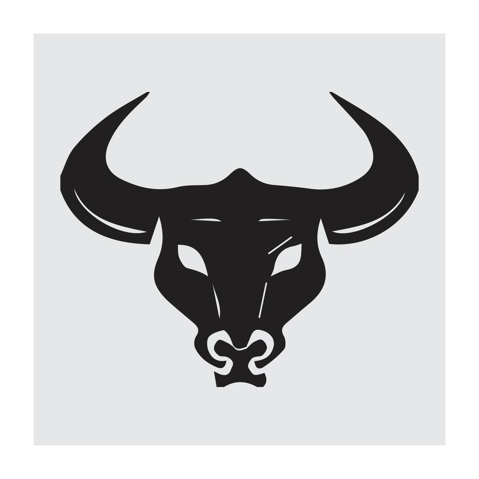 Strong bull icon isolated on white background. vector