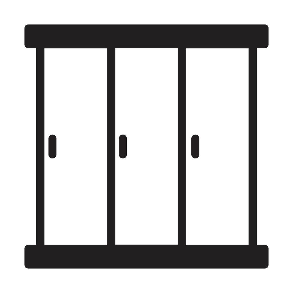 wardrobe icon, simple design vector