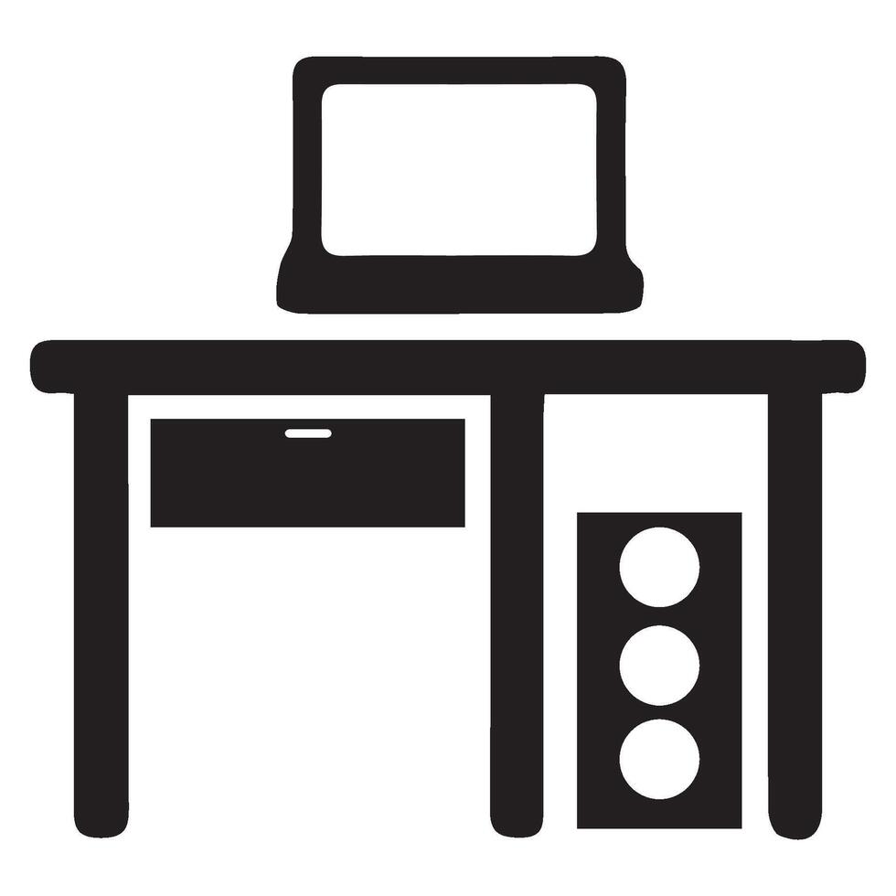 work desk icon vectors illustration symbol design