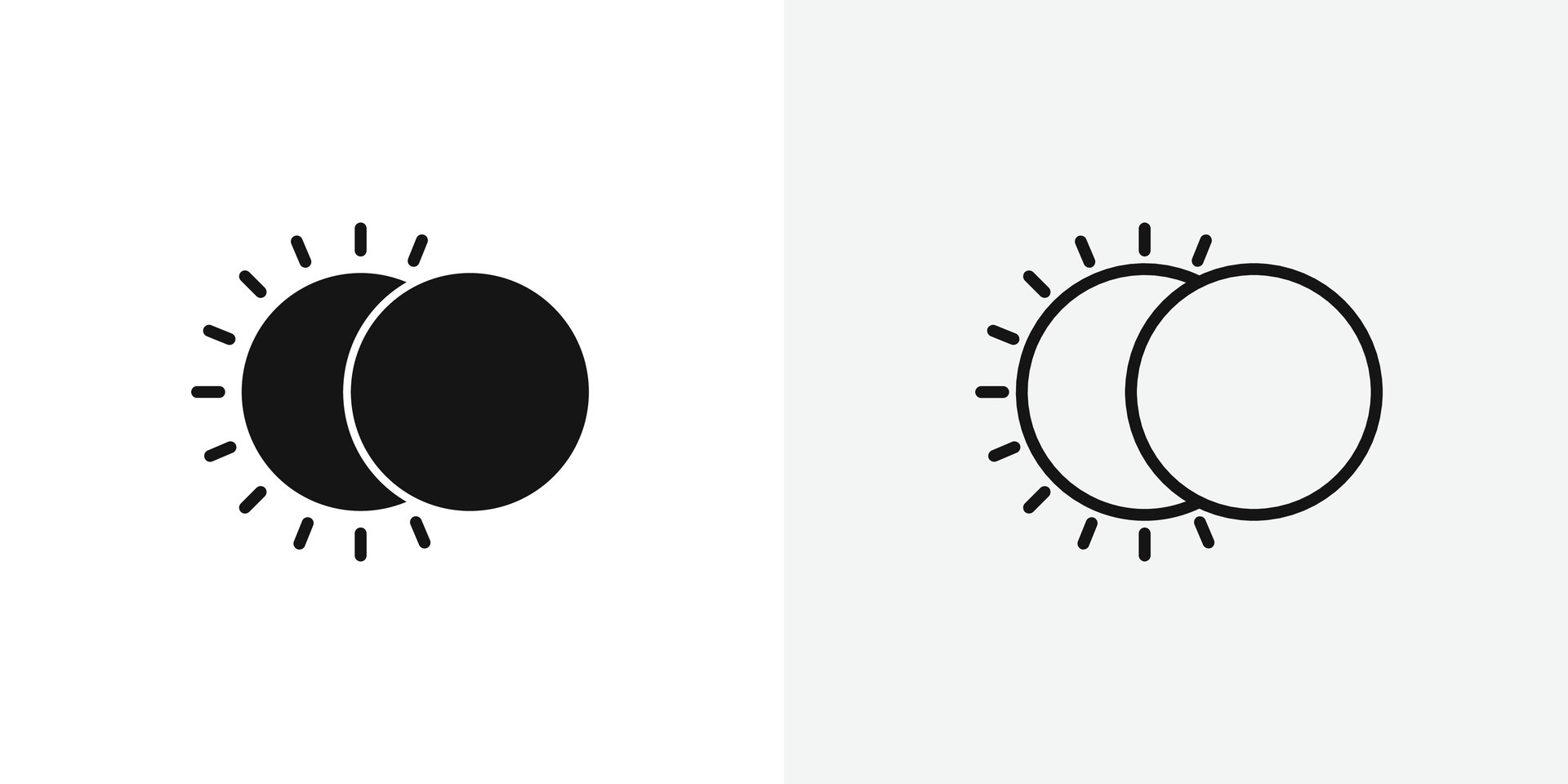 Eclipse icon set 46346010 Vector Art at Vecteezy