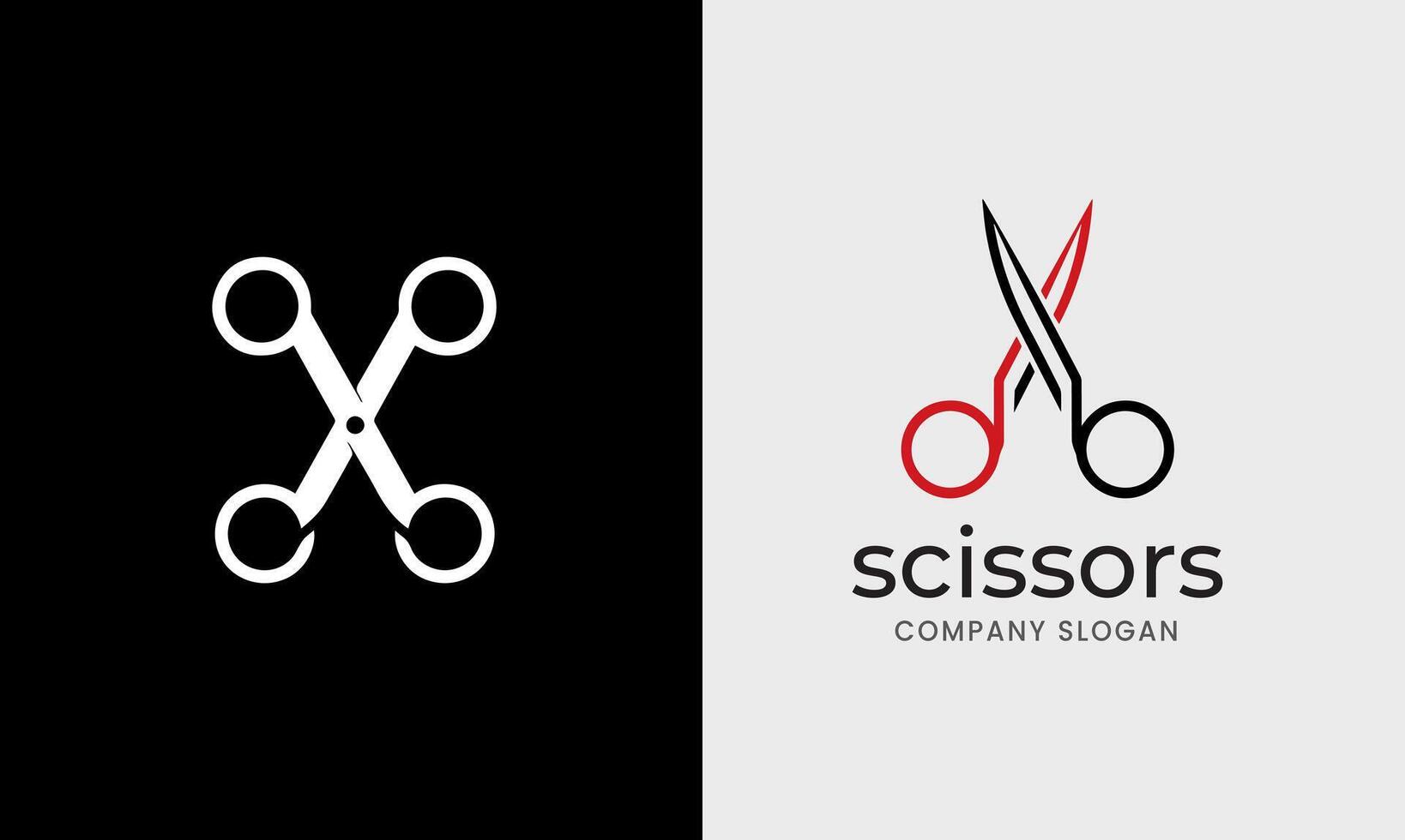 Scissors icon, tailor barber hair cut business tool logo element symbol Scissors photo vector