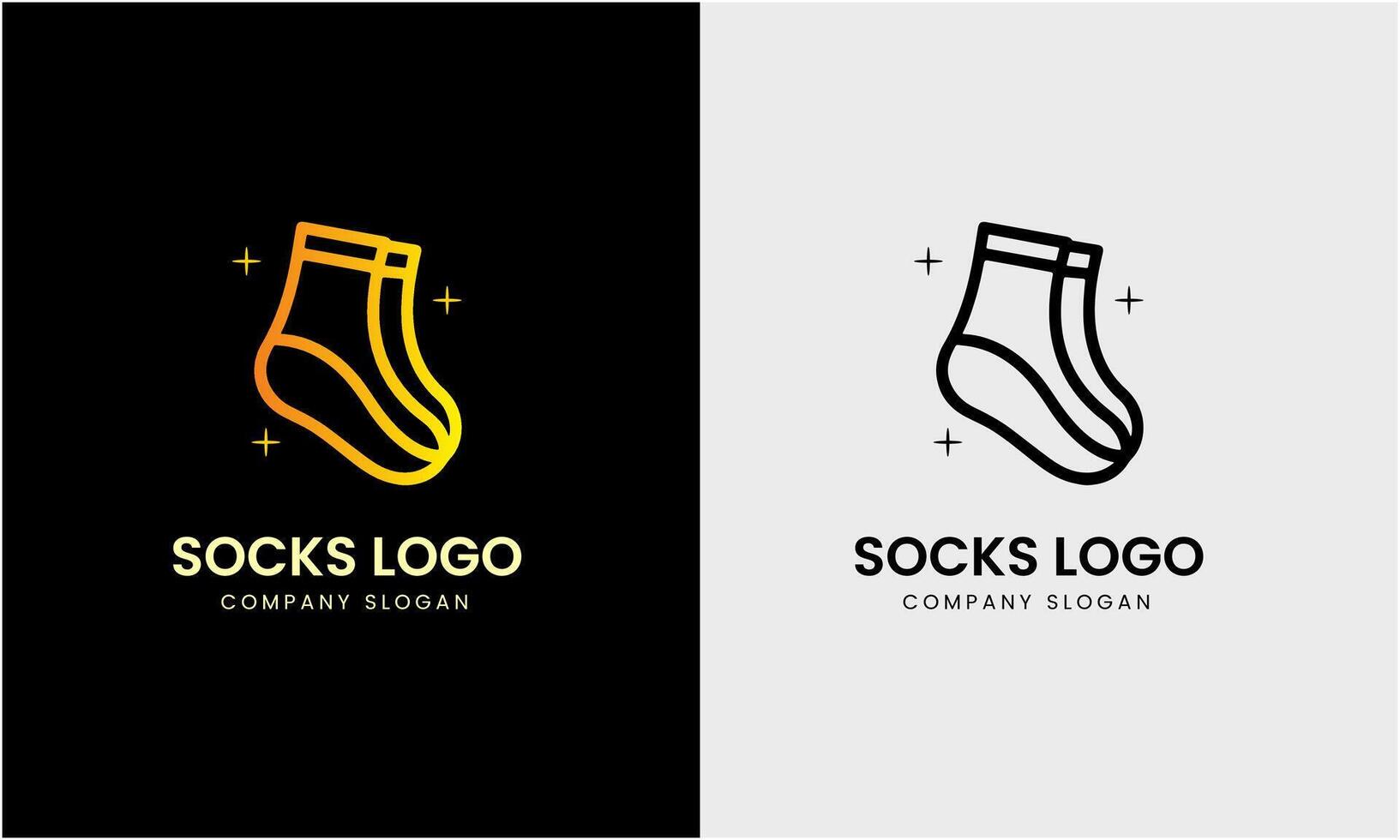 Socks logo icon, ladies sock clothes element fashion modern logo sample vector