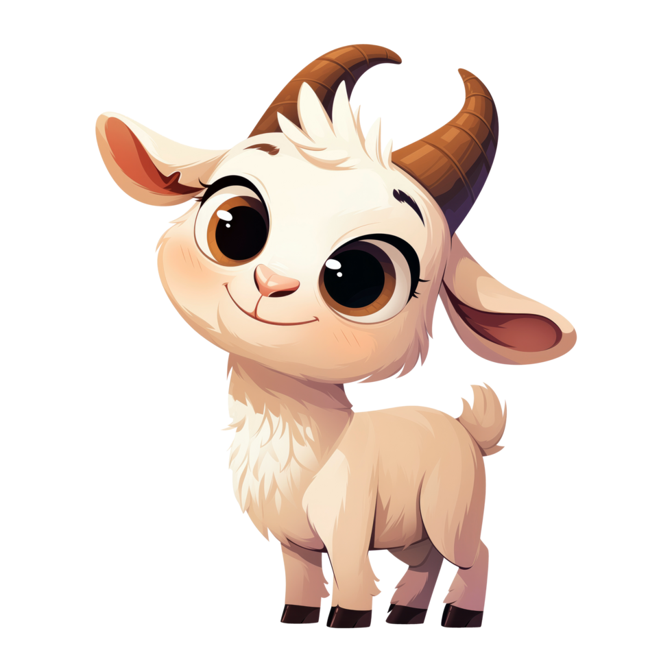 Goat sheep cartoon character illustration png