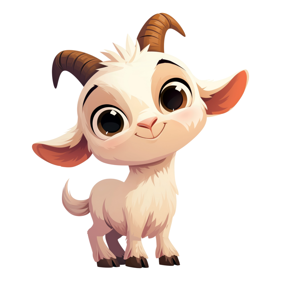 Sheep goat animal cartoon character illustration png