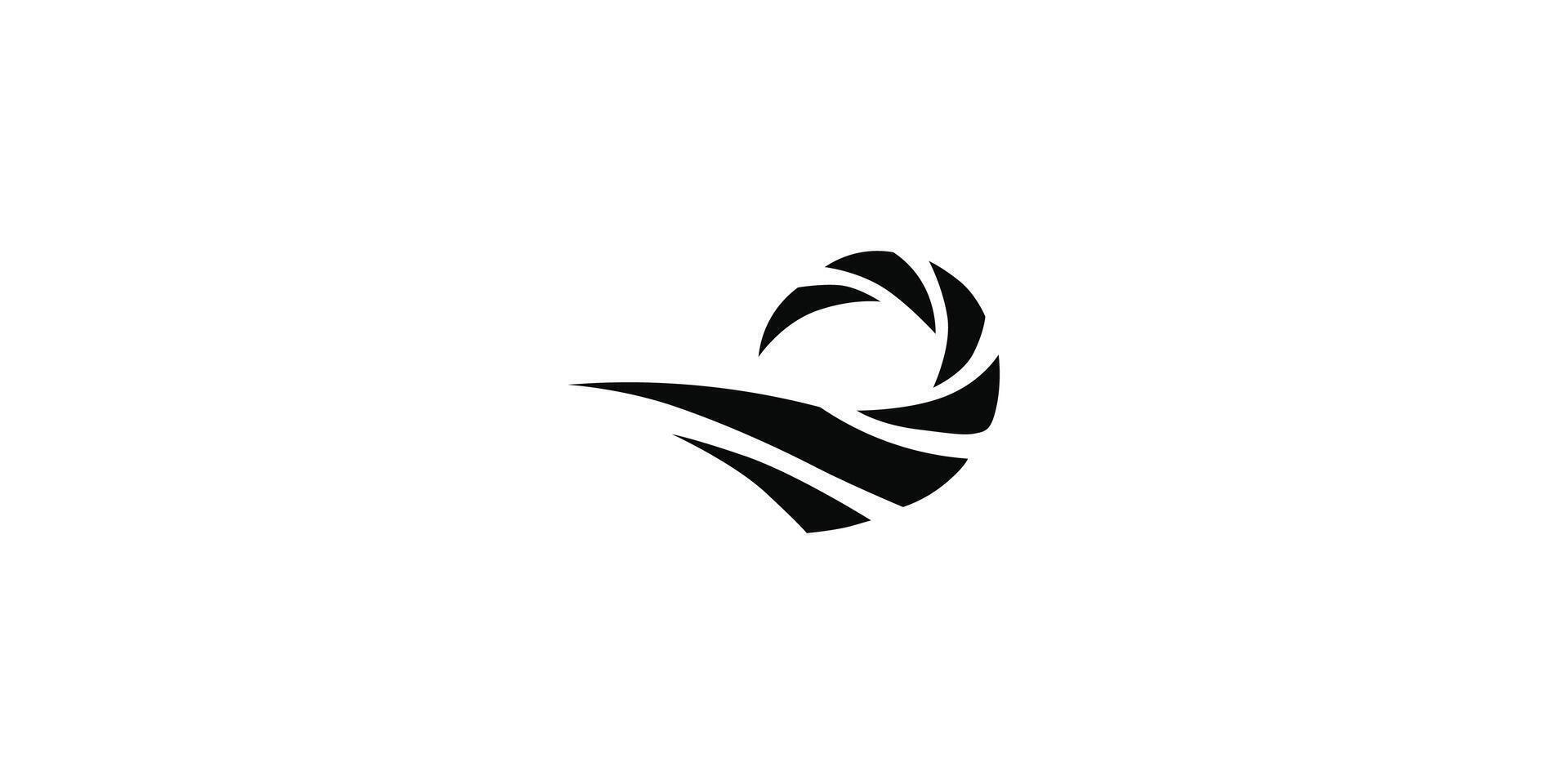 Abstract wing minimal logo vector