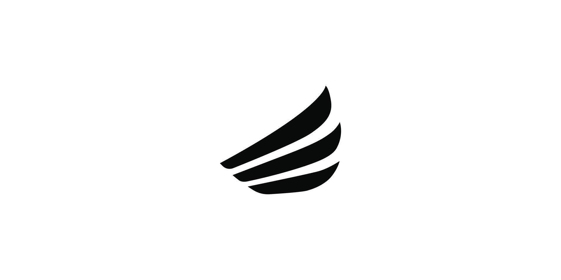 Wing abstract minimal style brand logo vector