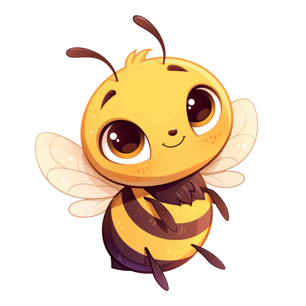 Cartoon happy bee illustration png