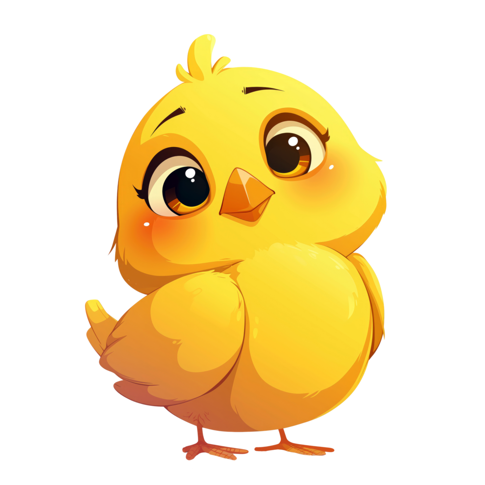 Cute little chicken cartoon character png