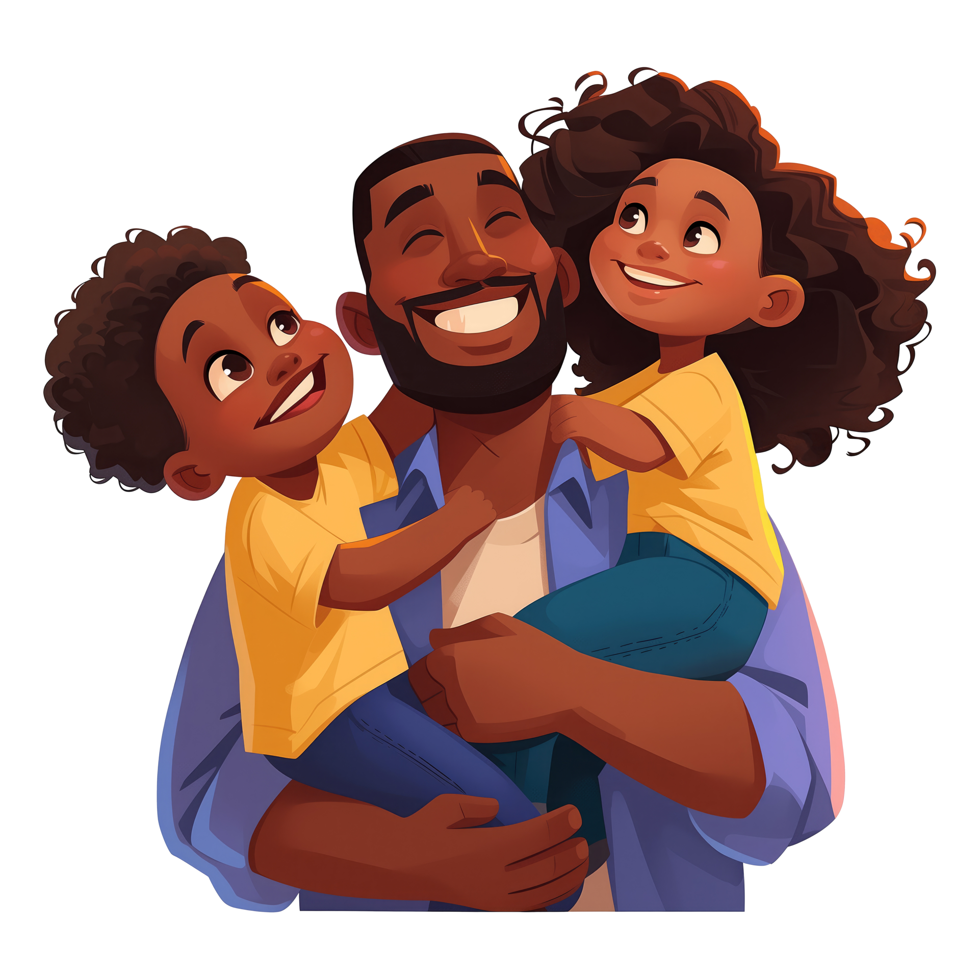 Playful kids with father 46346857 PNG Playful kids with father 46346857 PNG