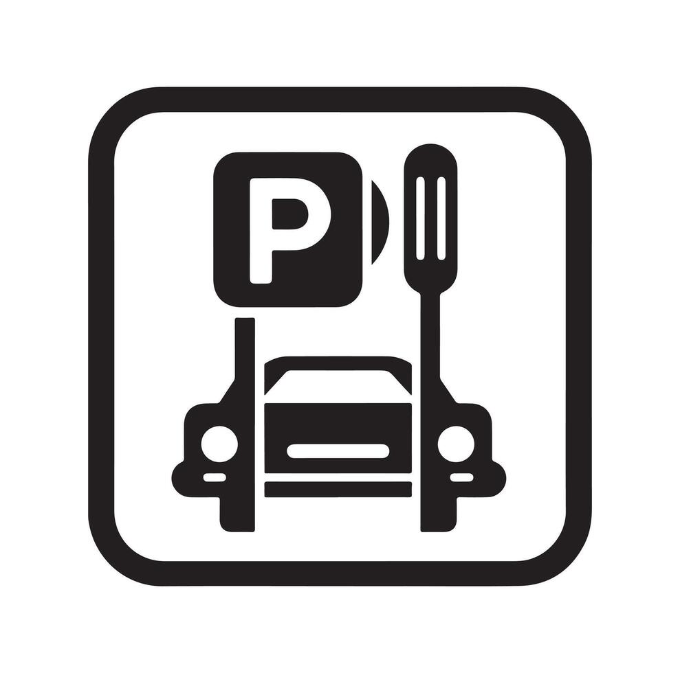 Parking icon. Car Parking Icon. Parking and traffic signs isolated on white background. Map parking pointer. illustration. vector