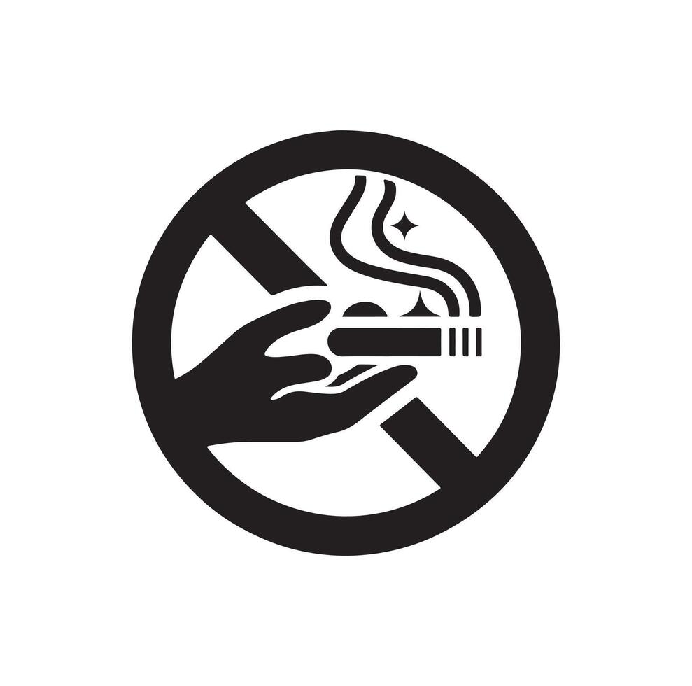 no Smoking icon illustration logo template vector