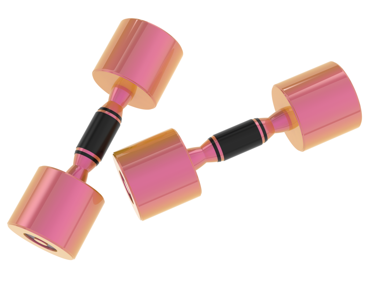 Dumbbell isolated on background. 3d rendering - illustration png