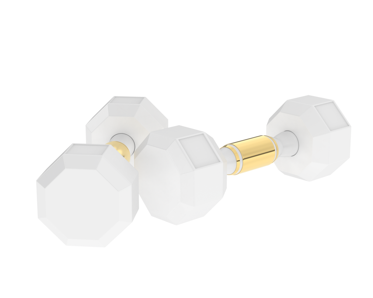 Dumbbell isolated on background. 3d rendering - illustration png