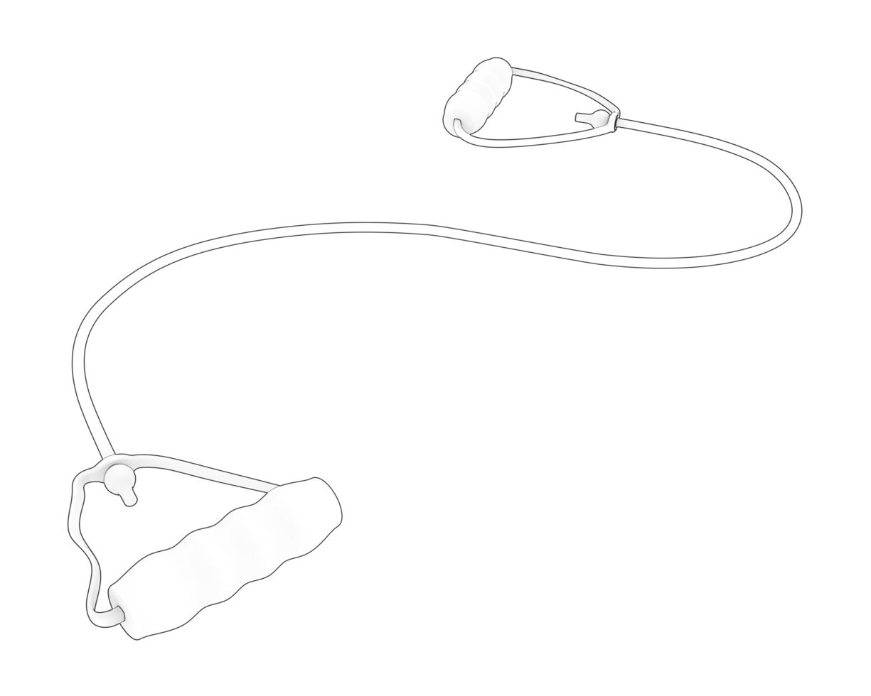 Elastic rope isolated on background. 3d rendering - illustration png